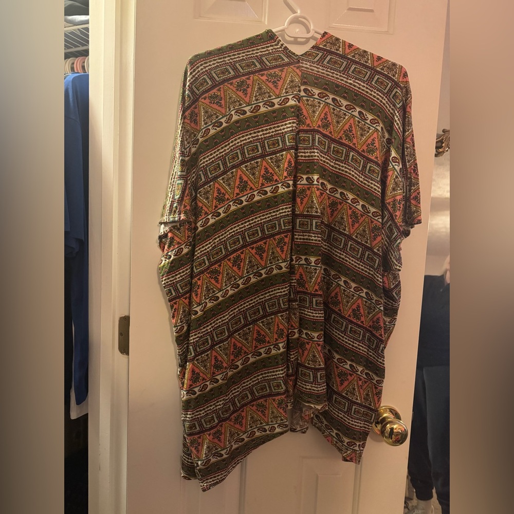 Miley & Molly Open Front Kimono Multicolor Medium - Picture 2 of 3